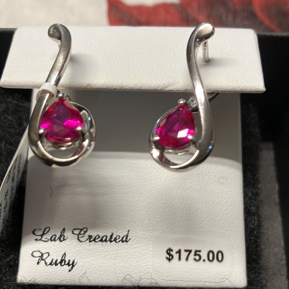 Sterling Silver Lab Created Ruby - image 5